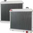Direct Replacement for 1963-1966 1964 1965 Chevy C10 C20 C30 Pickup Truck V8 Aluminum Radiator (3-Row) (3-Row Radiator)