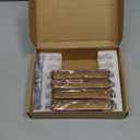 Goo-Ki 5.04" c-c Cabinet Cup Pulls Antique Brass Bin Cup Drawer Pulls, 4 Pack Vintage Brass Cabinets Handles Zinc Alloy Kitchen Solid Hardware