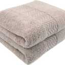 Cleanbear 100% Cotton Hand Towels for Bathroom, Ultra Soft and Highly Absorbent Face Towels 2-Pack, 13 x 28 Inch (Khaki)