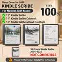 Case for 11" Kindle Scribe 2025 (3rd Gen) & Kindle Scribe Colorsoft with Pen Holder, Lightweight Leather Cover with Multi-Viewing Angles, Auto Sleep Wake (Dark Green, 11 inch)