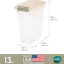 IRIS USA Dog Food Storage Container, Up to 13 lbs, Almond, Made in USA