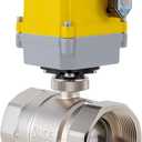 Smart electric valve 1 1/2 inch ball valve Tuya APP smart wifi water valve, 24V electric actuator AC110V-230V power adapter and automatic return setting. Smart timing water valve DN40MM