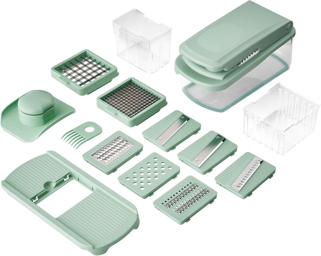 Pioneers Woman Agatha 8-in-1 Food Slicer & Chopper, Green (Green)