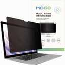 MOGO Privacy Screen Filter for MacBook Pro 14 Inch (2021-2024, M1/M2/M3/M4) for Model A2442, A2779, A2918, A2992, A3112, A3185, A3401 - Keep Data Secure Anywhere, Dual Matte Anti-Spy Protector with Blue Light Blocking, Anti Glare & Scratch Resistant Film