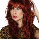 ALLAURA Compatible with Peggy Bundy Costume  Auburn Red Bouffant Wig for Women  80s Beehive Housewife Hairpiece for Halloween, Retro TV Cosplay, Funny Party Looks, Peg Bundy Wig Fits All Head Sizes (Burgundy)