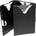 The Ultimate Front Pocket Compact Minimalist Wallet - Black Leather - Card Holder, One-Size
