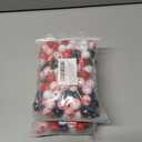 2 x Whaline 150Pcs Halloween Wood Beads Set Red Black White Wooden Focal Beads Blood Splash Wood Beads Halloween Craft Spacer Beads for DIY Decoration Supplies Bead Garland Making