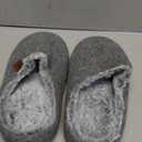 COFACE Mens Cozy Memory Foam Scuff Slippers Casual Slip On Warm House Shoes Indoor/Outdoor Sandal Slippers With Arch Support Rubber Sole Size 7-15 (Felt Grey)