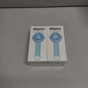 2 IN 1 Portable Mini Handheld Fan with Keychain Stand, Personal Powerful Cooling Fan, Small Battery Operated Table Fan, Quiet Hand Fan, USB Rechargeable, Birthday Gifts for Women Mom Green 2 PACK