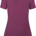 DJT Women's Summer Tops Short Sleeve Pleated Front Dressy Casual Loose Blouse T Shirts (Pink, XXL)