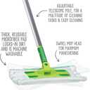 Quick Shine Multi Surface Floor Clean + Polish Mop Kit w/ 3 Reusable Pads & 1-16 oz. Floor Finish | Use Wet + Dry | Hardwood, Luxury Vinyl Plank, Laminate | Safer Choice pH Neutral Formula