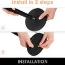 Paper Towel Holder, Countertop Stainless Steel Paper Towels Tabletop Standing for Kitchen Dinning Room -Black (Black-bottom Arm)