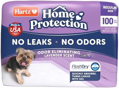 Amazon.com: Hartz Home Protection Lavender Scented Dog Pads, 100 count, Super Absorbent & Won't Leak, Odor Eliminating : Pet Supplies