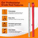 Aluminum Grade Rod - 10ths, With Carrying Case and Rod level (9 Foot)