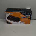 Vacuum Sealer Machine, 95KPa Commercial Food Saver with Double Seal Strips for 2X Strength, Built-in Cutter & Bag Storage, Easy-Lock Handle, Includes 1 Roll & 10 Pre-cut Bags, Black