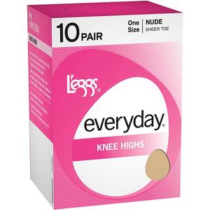 L'eggs Everyday Knee Highs ST 10 (One Size, Nude)