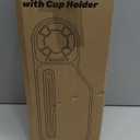 Upgraded Golf Cart Armrest with Cup Holder  Wide Comfort Pad, Universal Fit for EZGO, Club Car, Yamaha  Waterproof, Tool-Free Install, Fits 1" & 1.25" Square Tubes (Brown)