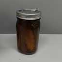 CARBLIN 2 Pack Mason Jars 32 oz, Amber Wide Mouth Canning Jars with Airtight Lids, Glass Pint Jars with Bands Labels Brush, Large Storage Quart Jars for Jam Fermenting Preserving