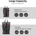 pack all Shoe Bag for Travel, Water-Resistant Shoe Pouch for Gym, Odor-Resistant Soccer Cleats Bag for Sport (Dual Pocket Version)