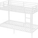 Bellemave Twin XL Over Twin XL Bunk Bed with Headboard and Build in Ladder, Heavy Duty Bunk Beds with Full Length Guardrail, Easy Assemble, Mattress Not Included, White