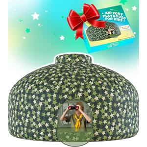 Skywin Delta Dome Air Tent for Kids with Door (77 x 50) Builds in 30 Seconds, Toddler Tents Indoor for Imaginative Play, Spacious Kids Forts Indoor Playhouse for Boys and Girls (Fan Not Included)