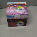 Disco Ball Lights RGB LED Rotating Party Stage Lights,Halloween Decoration, with Remote Control,Adult Home Theater,Room Decoration,Christmas Gift, Birthday Gift (White)