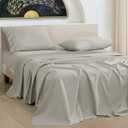 URBANHUT 1000 Thread Count Egyptian Cotton Sheets King Size, Breathable Long Staple, 4 Pc Bed Sheet Sets, Luxury Hotel Sateen Sheets Fits 16" Deep Pocket - Silver Grey