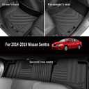 Custom for 2014-2019 Nissan Sentra Floor Mats and Cargo Trunk Liner Set All-Weather TPE Rubber Protection Mat Black (for 2014-2019 Nissan Sentra)