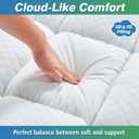 King Mattress Topper, Extra Thick Pillow Top Mattress Pad Cover for Back Pain, 6-21 Inches Deep Pocket, 78x80 Inches, White