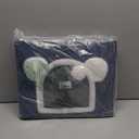 Cat Beds for Indoor Cats, Large Cat House Foldable Cat Cave with Scratch Pad and Hanging Fluffy Ball, Reversible Cushion Hideaway for Pet Cats, 16.5x16.5x13.2 inches, Dark Blue