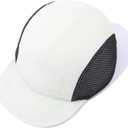 Mesh Short Brim Hats for Men Breathable Baseball Cap Summer Quick Dry Sports Trucker Hats Flat Brim Cooling Dad Hats (Mg-xhfydy2507-white)