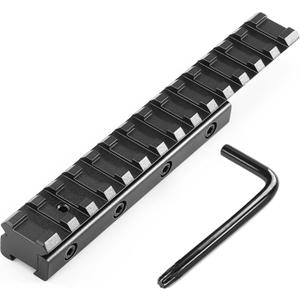 11mm Dovetail to 21mm Upgraded Build-in Locking Screws Picatinny Rail Low Profile Scope Mount Converter Base 3/8" to 7/8" Converter