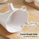 Flour Funnel for Kitchen Aid Mixer, Fits Tilt-Head Stand Mixer Attachment 4.55 Qt (KSM150), Easy Pour No-Mess Attachment, Anti-Splash Accessory, Durable Dishwasher-Safe Baking Tool (White)