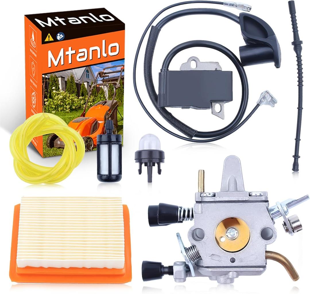 Carburetor Ignition Coil Air Filter Tune Up Kit For Stihl Fs120 Fs200 Fs250 Trimmer Brush Cutters 41341200653, 4134 120 0603, 4134 400 1301, 4134 141 0300, 4130 350 6200