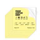 10 Pack 14"x14"x0.04"(1mm) Thick Acrylic Sheets Transparent Plexiglass Panels with Protective Film for Picture Frame Art Design, DIY Craft, Signage, Display, and Home Projects