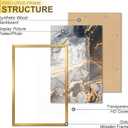 Fxojyvo 24x36 Picture Frame Gold Engineered Wood Wall Hanging