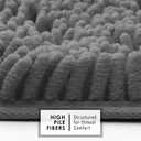 Hearth & Harbor Bathroom Rugs, Chenille Bath Mat - Machine Washable Bath Mats for Bathroom Non-Slip Backing Rubber, Quick Dry Bathroom Mat - Grey Bath Rug, 20x32
