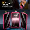 for iPhone Air Case Wallet with Card Holder (4-5Cards) +1 Privacy Screen Protector,[RFID Blocking][Kickstand][Military Drop Protection] Full Camera Protection Wallet Case for iPhone 17 Air (Hot Pink-Air)