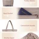 Wandering Nature Puffer Tote Bag with Cup Holder & Laptop Compartment & Trolley Sleeve for Travel, Work, Nurse, Women
