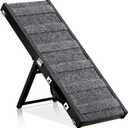 Pet Stair Ramp for Small Dogs, Folding 4-Level Adjustable, Non-Slip, Portable Wood Dog Ramp, Black