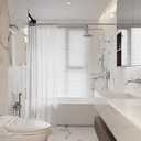 Naiture 60" Heavy-Duty Straight Shower Curtain Rod, Rustproof Stainless Steel Shower Rod with Mounting Flanges, Permanent Wall Mount, Used for Bathroom, Windows, Closet, Brushed Nickel Finish