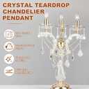 M METERXITY 12-Pack Crystal Raindrop Prisms, 78mm Replacement Chandelier Teardrop Icicle Drops Hanging Pendant for Lamp/Garden/DIY Decoration, Crystal Suncatcher [Clear]