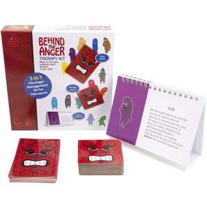 Behind the Anger Therapy Kit | Anger Management for Kids 6+ | Therapy Tools for Teens | CBT Games & Therapy Board Games for Emotional Regulation | ADHD Tools | for Therapists, Counselors & Teachers