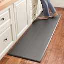 Ukeler Anti-Fatigue Runner Comfort Mat, Non Slip Hallway Kitchen Runner Rug 3/4 Inch Thicken Rubber Backing Floor Mat for Kitchen Laundry Room Bedroom Bathroom, 20"71", Grey