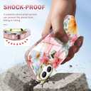 Cute Flower Case for iPhone 16 6.1 inch Built with Screen tector, Lightweight and Stylish Full Body Shockof tective Rugged TPU Case for Women/Girls