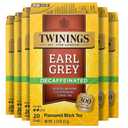 Twinings Decaffeinated Earl Grey Black Tea Individually Wrapped Bags, 20 Count (Pack of 6), Flavoured with Citrus and Bergamot, Enjoy Hot or Iced, 120 Teabags (EXP 01/01/27)