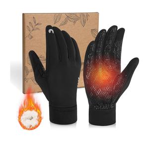 2 x RIGWARL Upgraded Plush Gloves for Cold Weather, Women Men Winter Gloves for Late Fall and Early Winter, Warm Running Gifts