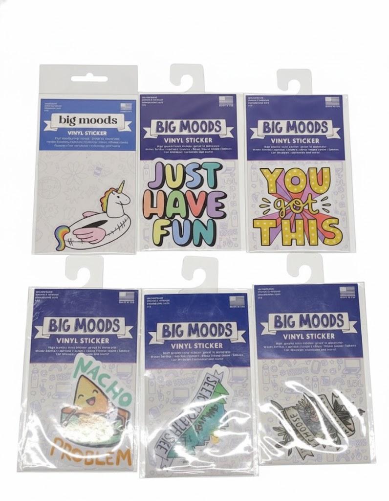 Jacent Vinyl Stickers Big Moods 6 Pack