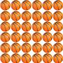 Charniol 100 Pcs Mini Basketball Party Favors Stress Balls Foam Sports Party Favors Mini Basketball Stress Ball for Anxiety Relief Teens Adults School Reward, Party Bag Supplies (Orange)