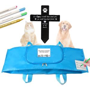 Eco-Friendly Pet Casket Body Bag, Pet Burial Box with Dignity, Dog Casket for Burial and Cremation by Customizing with Your Own Words for All Pets - Dogs, Cats, Rabbits and More.S